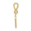 14K Yellow Gold Initial Letter O Charm Pendant - (A86-752)